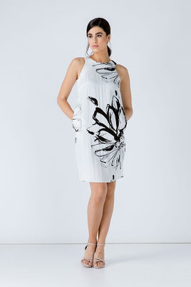 CONQUISTA FASHION - Original Floral Print Sleeveless Sack Dress