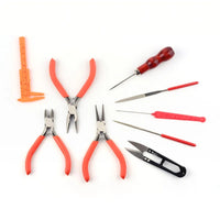 Pandahall Jewelry Making DIY Pliers Tools Set Flat Round Nose Pliers Wire Cutter Pliers Rings Scissor Needles Beading Tweezer