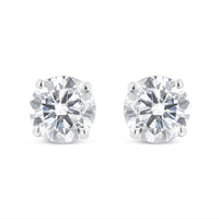 INFINITE JEWELS - Original 14k White Gold Solitaire Diamond Stud Earrings (1.5 Cttw, H-I Color, SI1-SI2 Clarity)