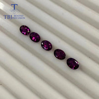 Natural Rhodolite Loose Gemstone Oval 5*7mm Ard 4.9ct 5 Piece in One Lot for 925 Sterling Silver Jewelry Mounting