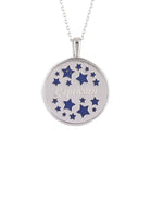 Zodiac Lapis Lazuli Gemstone Star Constellation Pendant Necklace Silver Capricorn