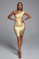 Metallic Mini Cocktail Dress