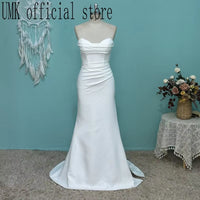 2025  Luxury Crepe Mermaid Wedding Dress Sexy off the Shoulder Detachable Train Side Plit Modern Bridal Gowns