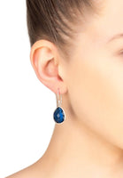 Petite Drop Earrings Sapphire Hydro Silver