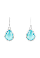 Petite Drop Earrings Blue Topaz Hydro Silver