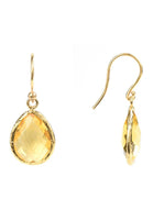 Petite Drop Earrings Citrine Hydro Gold