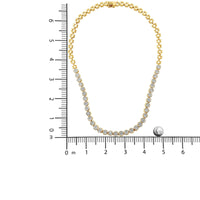 INFINITE JEWELS - Original IGI Certified 14K Gold 8.0 Cttw Pave Set Round-Cut Diamond Cluster Graduating Riviera Statement Necklace (H-I Color, I1