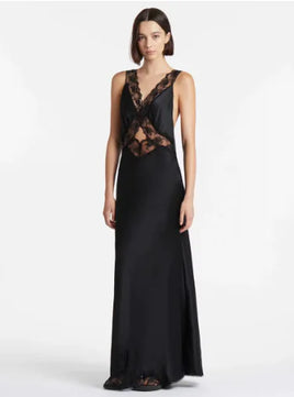 Luxe Lace Splice Maxi Dress