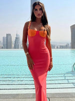 Elegant Strapless Sexy Bodycon Maxi Dress