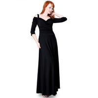 EVANESE INC - Original Women's Elegant Slip on Long Formal Evening Dress With 3/4 Sleeves