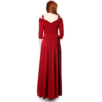 EVANESE INC - Original Women's Elegant Slip on Long Formal Evening Dress With 3/4 Sleeves