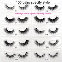 Visofree 30/40/100 Pairs Lashes Bulk Mink Eyelashes 3D Mink False Eyelashes 100% Cruelty-free Dramatic Eyelashes 25mm 5D Lashes