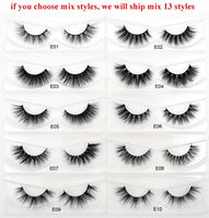 30/40/100/pairs Visofree Mink Eyelashes with Tray No Box Handmade Natural False Eyelashes Full Strip Lashes Reusable Long lashes