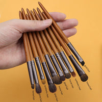 OVW Cosmetic Makeup Tools Brush Set Horse Goat Hair 15 pcs Tapered Blending Make up Brushes Natural Hair Brush Shadow Shader