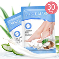 EFERO 30Pair Exfoliating Foot Masks Pedicure Socks Exfoliation for Feet Mask Peel Dead Skin Remover Calluses Whitening Foot Mask