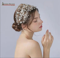 AMANDA NOVIAS - Original Headpieces Classic Silver Rhinestone Wedding Bridal Tiara Free Shipping