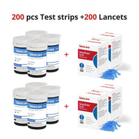 SINOCARE - Original (50pcs/100pcs/200pcs/300/400/500) Safe-Accu Blood Glucose Test Strips and Lancets for Diabetes Tester