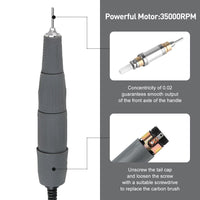 35000RPM الكهربائية مسمار آلة الحفر الكهربائية مانيكير الحفر الآلات الكهربائية ل مجموعة تشذيب الأظافر مِبْرد أظافر كهربائي البولندية