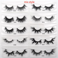 30/40/100/pairs Visofree Mink Eyelashes with Tray No Box Handmade Natural False Eyelashes Full Strip Lashes Reusable Long lashes