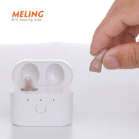 C400 Digital Hearing Aid USB Tpye C Rechargeable Mini In Ear Invisible Hearing Amplifier Assistant Adjustable Tone for Deaf