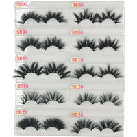 30/50/100/200Pairs Wholesale 25mm 3D Mink Eyelashes 5D Mink Lashes Packing In Tray Label Makeup Dramatic Long Mink Lashes