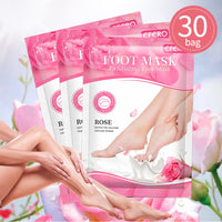 EFERO 30Pair Exfoliating Foot Masks Pedicure Socks Exfoliation for Feet Mask Peel Dead Skin Remover Calluses Whitening Foot Mask