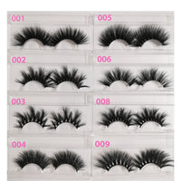 30/50/100/200Pairs Wholesale 25mm 3D Mink Eyelashes 5D Mink Lashes Packing In Tray Label Makeup Dramatic Long Mink Lashes