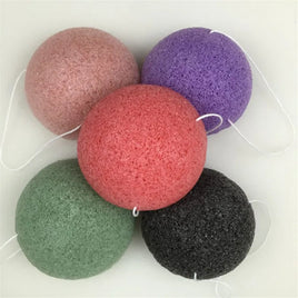 MY STORE , YOUR STORE - 10 Pcs Natural Konjac Cosmetic Puff Bamboo Charcoal Cleanser Sponge Makeup Facial Cleaning Tool Smooth Beauty Essential Konnyaku