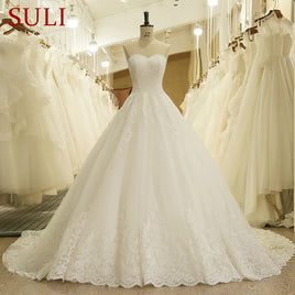 SULI - Original HW091 Charming Sweetheart Applique Lace Vintage Bridal Wedding Dress Princess Wedding Dresses Bridal Gown Vestid