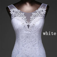 POEMSSONG - Original Hot Sale Free Shipping Elegant Beautiful Lace Flowers Mermaid Wedding Dress  Vestidos De Noi