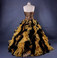 ANGELSBRIDEP - Original Gold Quinceanera Dresses Sweetheart Sexy Off-Shoulder Crystal Beading Bodice Full-Length Ball Gown Custom