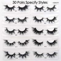 Visofree 30/40/100 Pairs Lashes Bulk Mink Eyelashes 3D Mink False Eyelashes 100% Cruelty-free Dramatic Eyelashes 25mm 5D Lashes