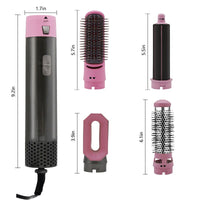 Professional 5 in 1 Hair Dryer And Straightener Brush Hair Curling Iron Heating Comb Hair Styler Detachable Smoothing Brush Kit