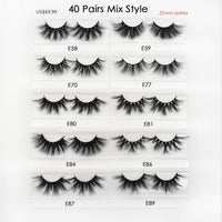 Visofree 30/40/100 Pairs Lashes Bulk Mink Eyelashes 3D Mink False Eyelashes 100% Cruelty-free Dramatic Eyelashes 25mm 5D Lashes