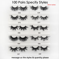 Visofree 30/40/100 Pairs Lashes Bulk Mink Eyelashes 3D Mink False Eyelashes 100% Cruelty-free Dramatic Eyelashes 25mm 5D Lashes