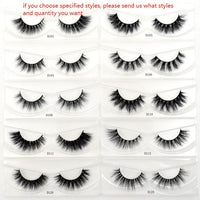 30/40/100/pairs Visofree Mink Eyelashes with Tray No Box Handmade Natural False Eyelashes Full Strip Lashes Reusable Long lashes