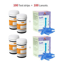 200/100/50pcs for Safe-Accu2 Sinocare Blood Glucose Test Strips and Lancets for Diabetes Tester Blood Sugar Meter