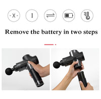 Massage Gun Deep Tissue Percussion Muscle Massager For Pain Relief 30 Speeds LCD Touch Display Fascia Gun Electric Body Massager