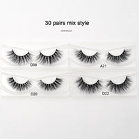 Visofree 30/40/100 Pairs Lashes Bulk Mink Eyelashes 3D Mink False Eyelashes 100% Cruelty-free Dramatic Eyelashes 25mm 5D Lashes