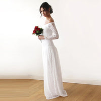 BLUSHFASHION - Original Champagne Rustic Wedding Dress #1182