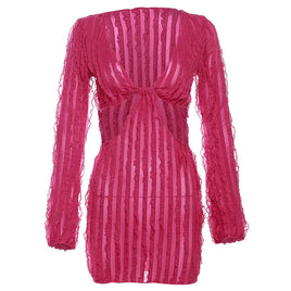 Girls Night Cutout Long Sleeve Mini Dress