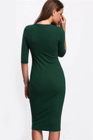 Mid Slim Emerald Green Dress