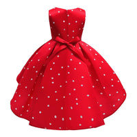 Girls Elegant Polka Dots Dress