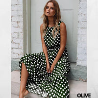 Dotted Long Flowing Summer Dress