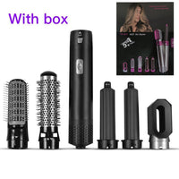 Professional 5 in 1 Hair Dryer And Straightener Brush Hair Curling Iron Heating Comb Hair Styler Detachable Smoothing Brush Kit