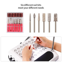 80W 4 in 1 Strong Power Nail Dust Collector UV Gel Polisher Nail Drills Lighting Lamp Hand Pad Vacuum Cleaner Nail Salon Device