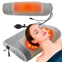 Electric Neck Relaxation head Massage Pillow Back Heating Kneading Infrared therapy shiatsu AB pillow Massager