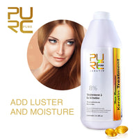 PURC Brazilian Smoothing Hair Keratin Treatment Formaldehyde Professional Straightening Curly Hair Scalp Care Products 1000ml 8%