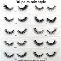 Visofree 30/40/100 Pairs Lashes Bulk Mink Eyelashes 3D Mink False Eyelashes 100% Cruelty-free Dramatic Eyelashes 25mm 5D Lashes