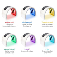 Foreverlily LED Phototherapy Beauty Equipment 7 Colors LED Photon Heating Therapy Facial Mask Skin Firm Spot Acne Remove Device